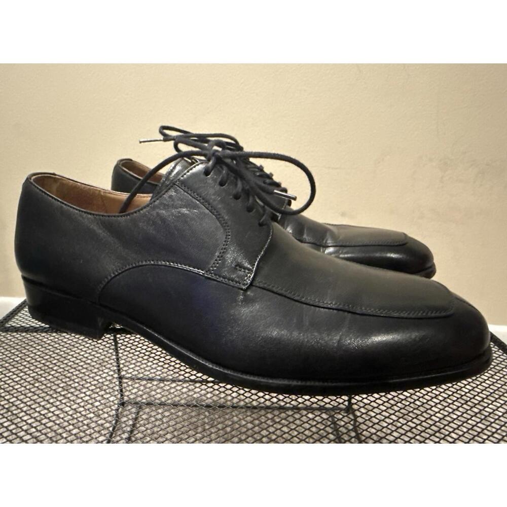 MAGNANNI Diversa Black Leather Apron Toe Oxfords Derby Shoe Men's Sz. 7M